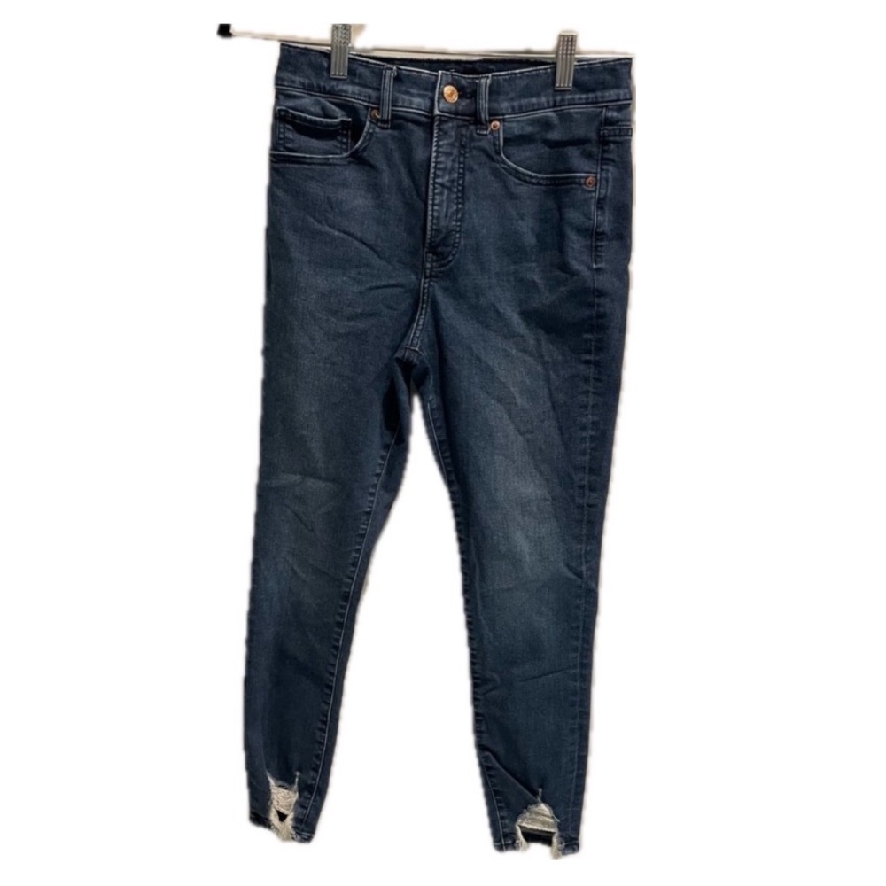 Express Dark Blue cropped skinny high rise Ankle Jeans size 4